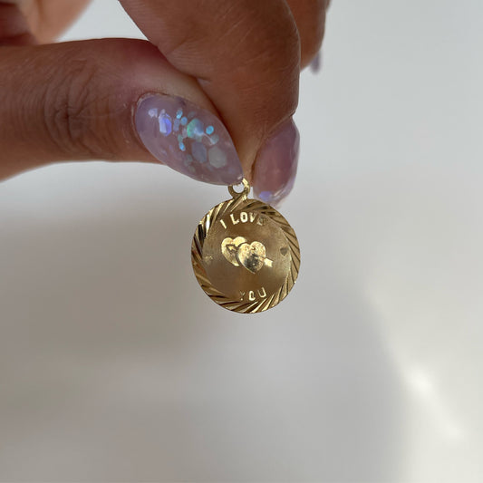 10K Gold “I Love You” Pendant”
