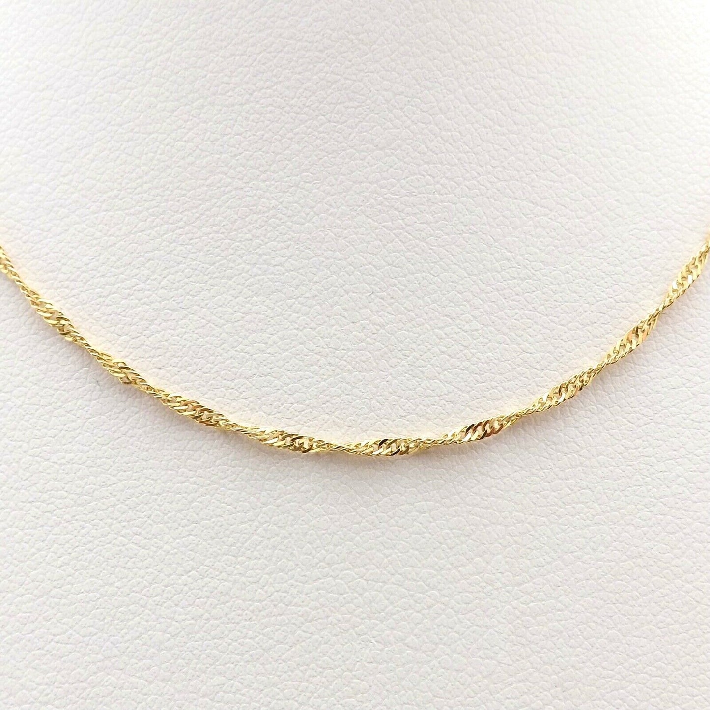 10K Italian Gold Singapore Necklace
