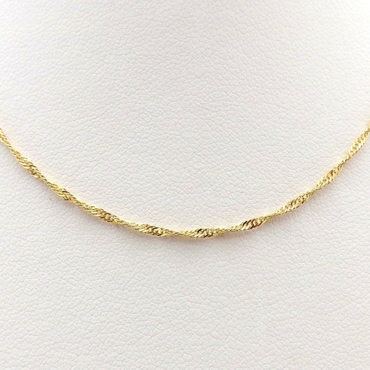 10K Italian Gold Singapore Necklace