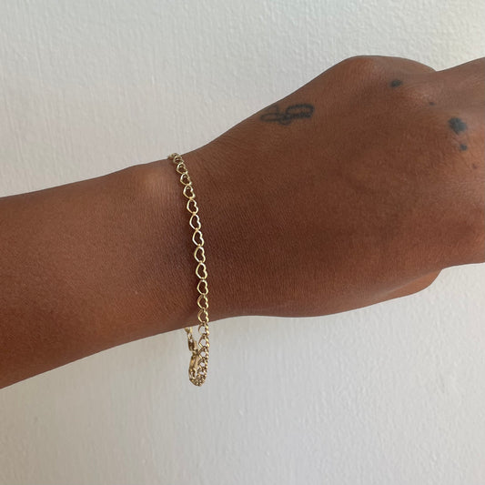 14k Heart Bracelet
