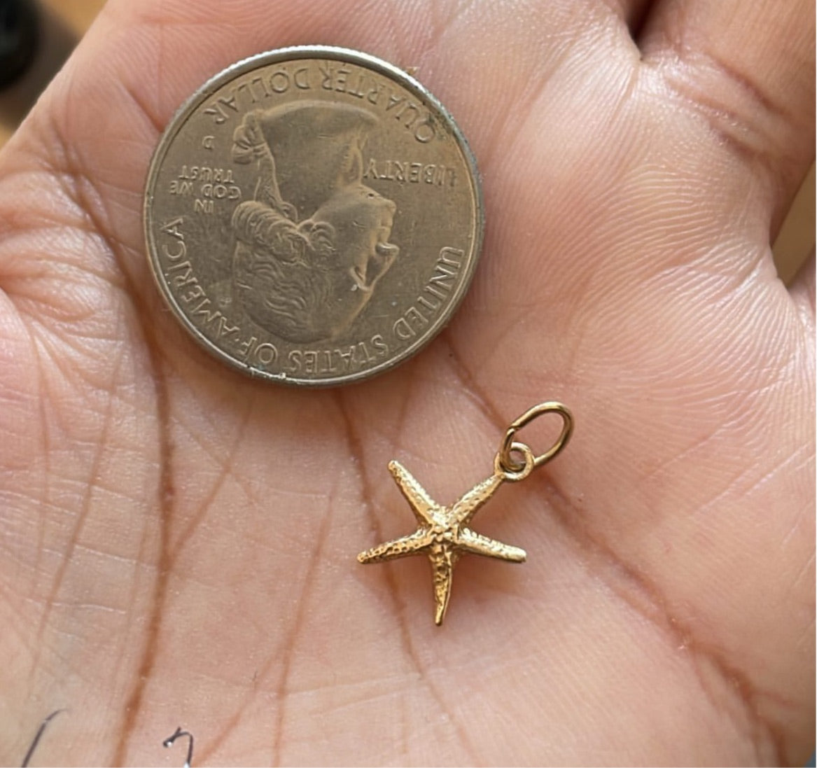 14k Starfish Charm