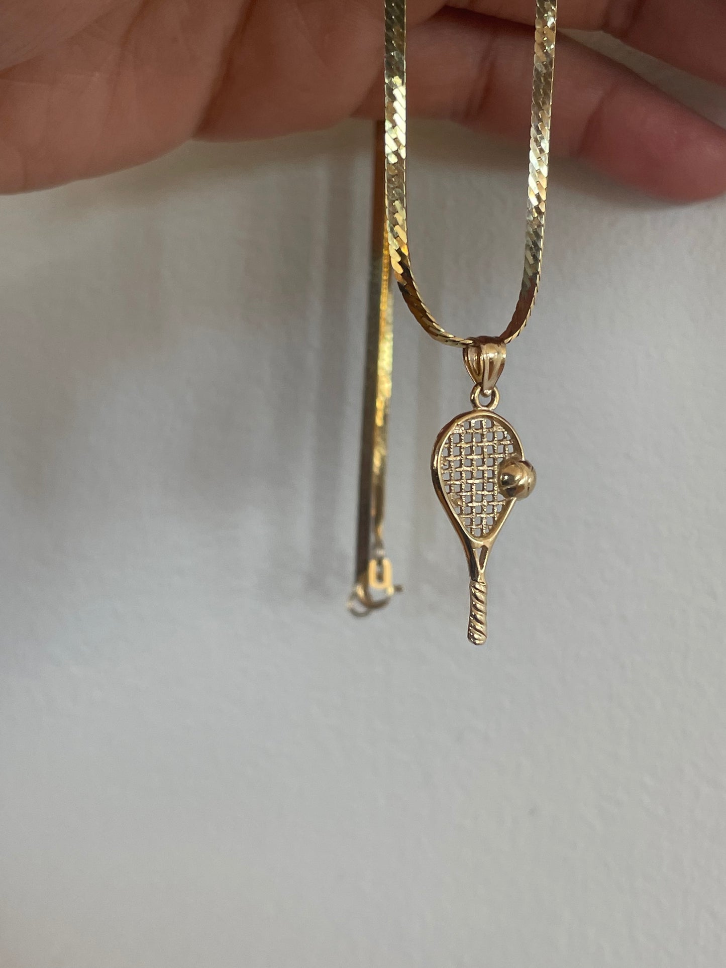 14k Tennis & Ball charm